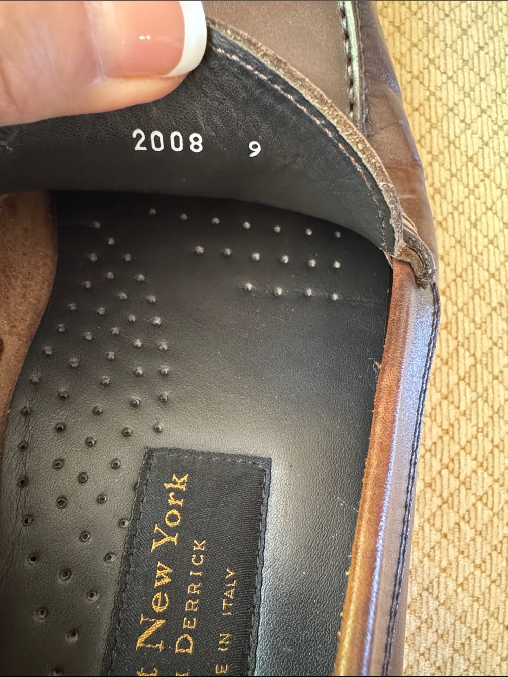 To Boot Men's Dark Brown Leather Penny Loafers. Made in Italy. Size 9. Very good - Picture 4 of 11